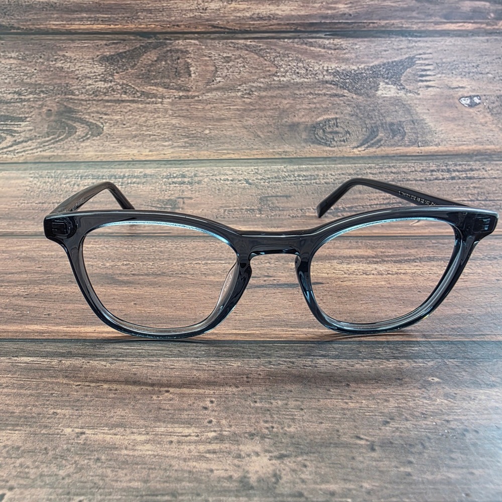 Warby Parker Turner Eyeglasses Carbon Grey Black Frames 48-20-142 W 370